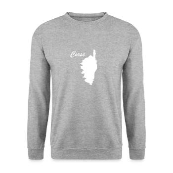 Korsika - Unisex Pullover - Weißgrau meliert - Vorne - Alina (178cm) & Michal (187cm)