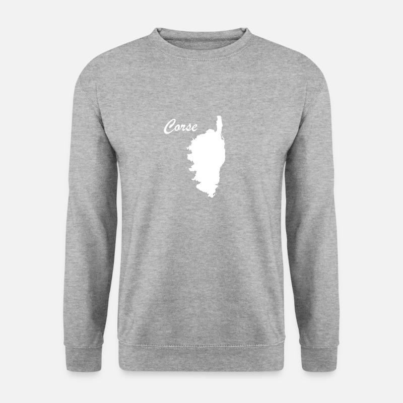 Korsika - Unisex Pullover - Weißgrau meliert