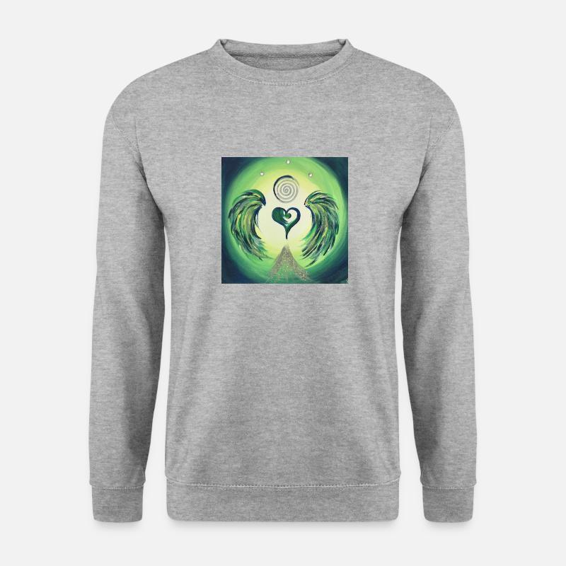 Herzengel der Traumaaufloesung - Unisex Pullover - Weißgrau meliert