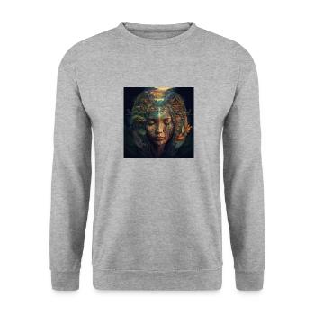GAYA - Unisex Pullover - Weißgrau meliert - Vorne - Alina (178cm) & Michal (187cm)