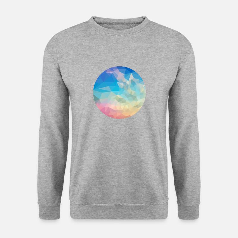 Abstract - Unisex Pullover - Weißgrau meliert