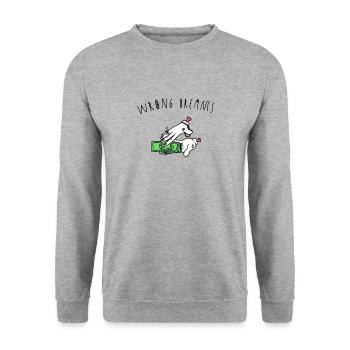hands - Unisex Sweatshirt - salt & pepper - Front - Alina (178cm) & Michal (187cm)