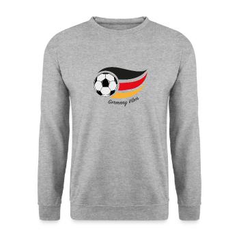 Germany Vibes - Unisex Sweatshirt - salt & pepper - Front - Alina (178cm) & Michal (187cm)