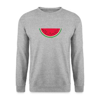 Melon - Sweat-shirt Unisexe - gris chiné - Devant - Alina (178cm) & Michal (187cm)