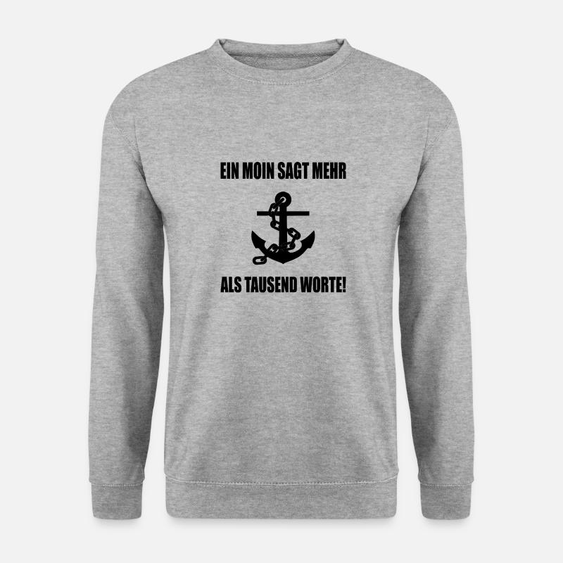 Moin - Unisex Pullover - Weißgrau meliert