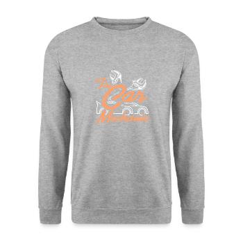 Wrench Life Auto Garage Repair Enthusiast Quote - Unisex Sweatshirt - salt & pepper - Front - Alina (178cm) & Michal (187cm)
