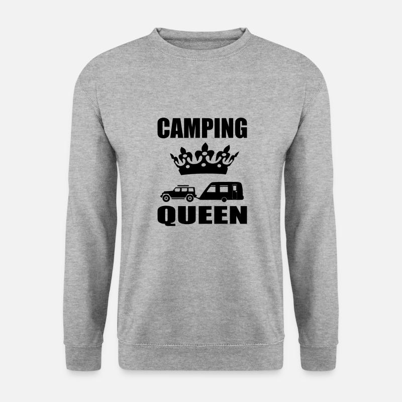 camping - Unisex Pullover - Weißgrau meliert