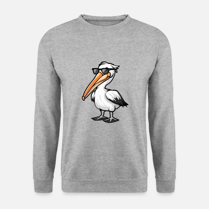 Pelican Bird Cool Comic - Unisex Sweatshirt - salt & pepper