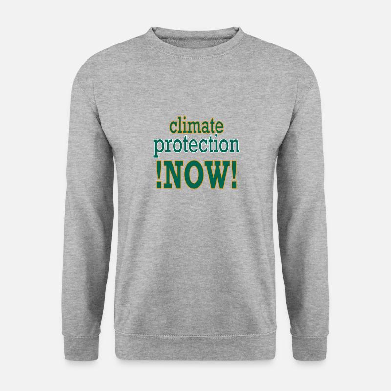 climate-protection-!NOW! - Unisex Pullover - Weißgrau meliert