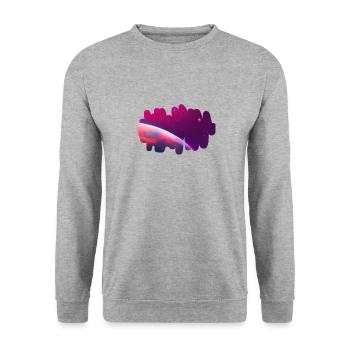 Panorama galactique - Sweat-shirt Unisexe - gris chiné - Devant - Alina (178cm) & Michal (187cm)