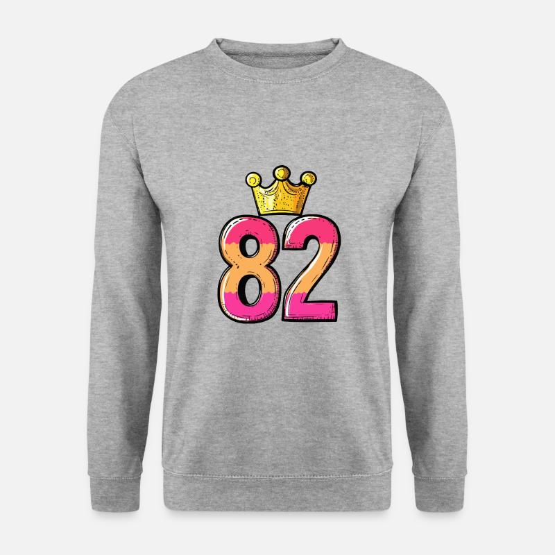 82 Number Krone - Unisex Sweatshirt - salt & pepper