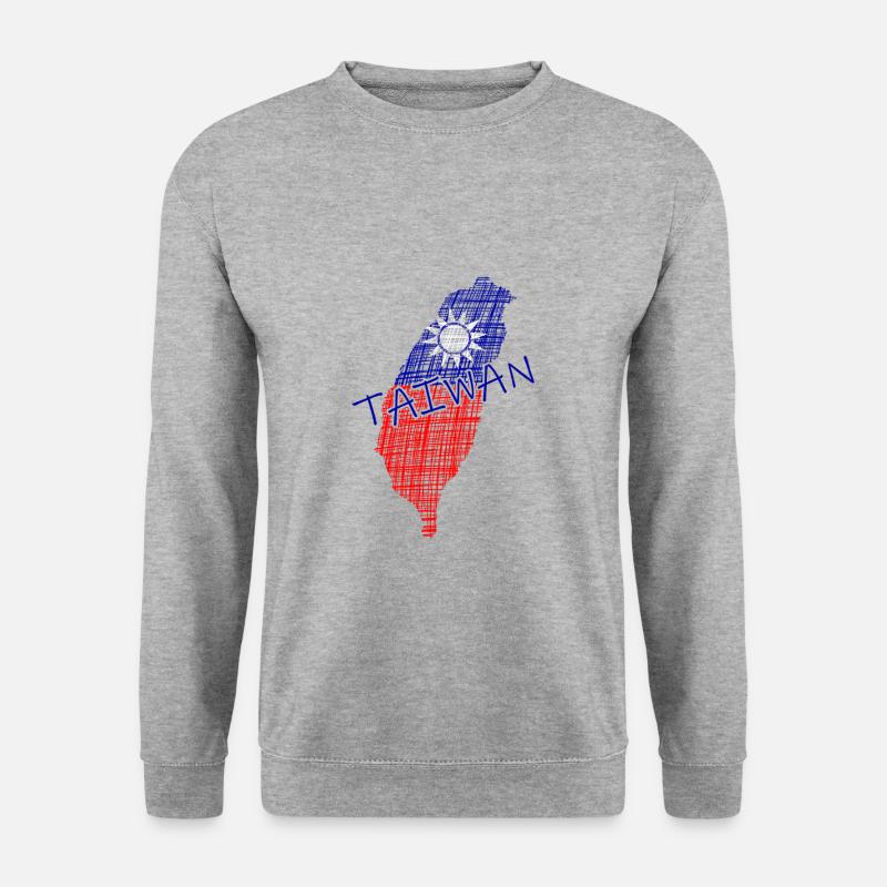 Taiwan - Unisex Pullover - Weißgrau meliert