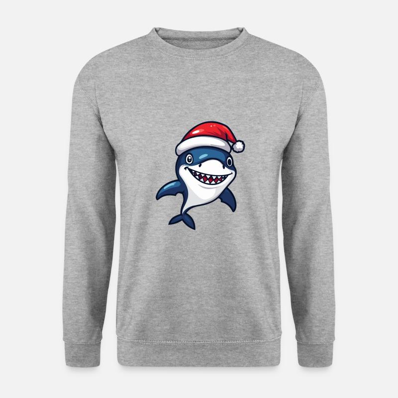 Hai Weihnachten Christmas - Unisex Pullover - Weißgrau meliert