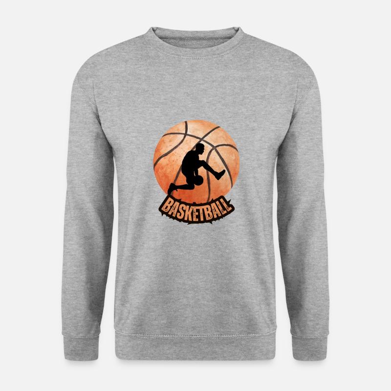 Basketball - Unisex Pullover - Weißgrau meliert