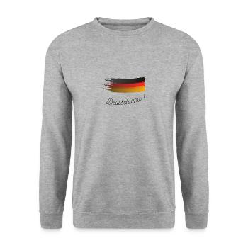 Deutschland - Sweat-shirt Unisexe - gris chiné - Devant - Alina (178cm) & Michal (187cm)