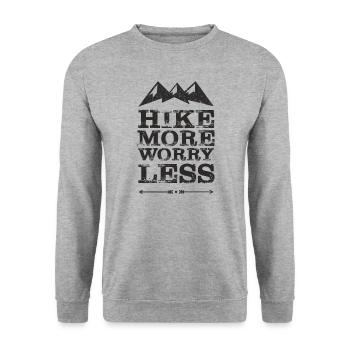 Hike more schwarz - Unisex Pullover - Weißgrau meliert - Vorne - Alina (178cm) & Michal (187cm)