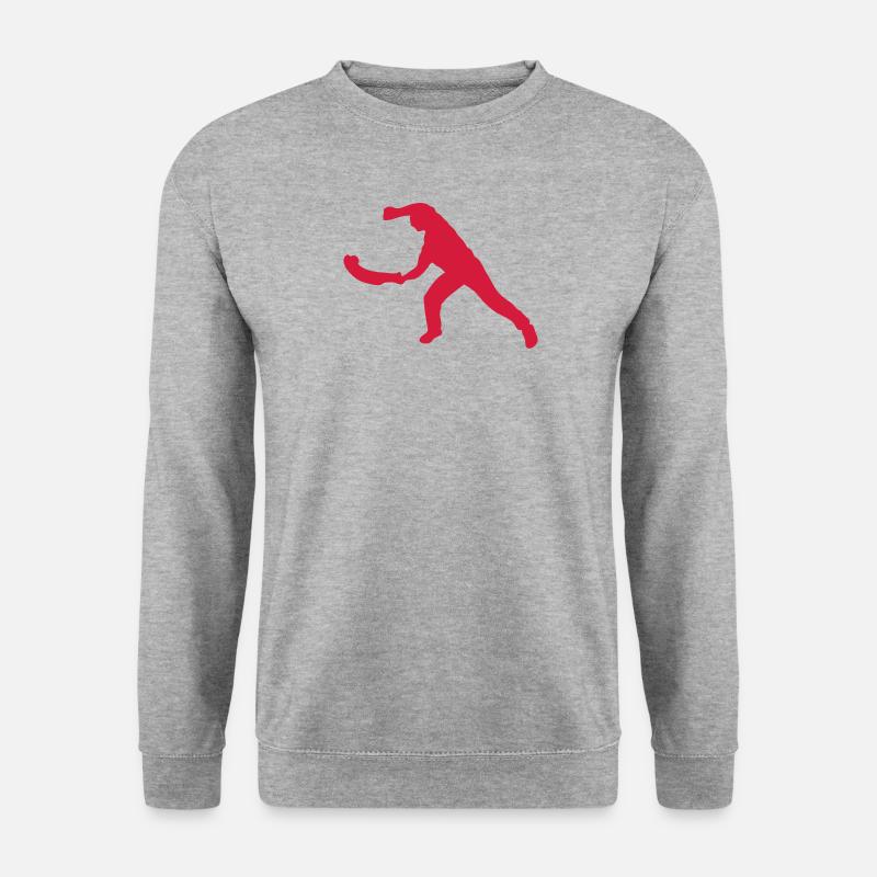 Baskische Pelota Abbildung 2 - Unisex Pullover - Weißgrau meliert