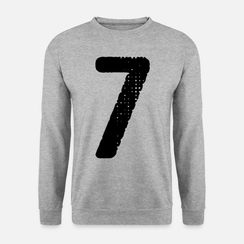 7 Number jersey - Unisex Sweatshirt - salt & pepper