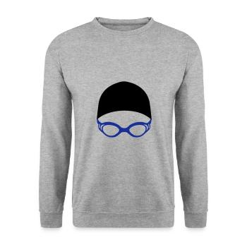 swim - Unisex Sweatshirt - salt & pepper - Front - Alina (178cm) & Michal (187cm)