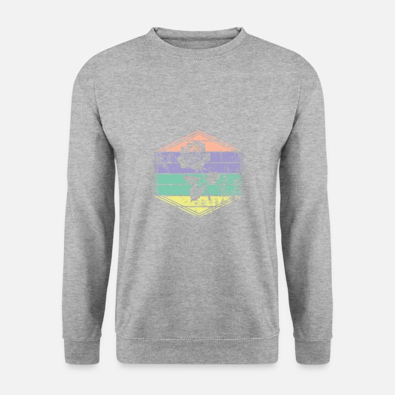 Rose - Unisex Pullover - Weißgrau meliert