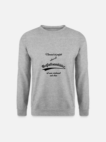 Notfallsanitäter - Unisex Pullover - Weißgrau meliert