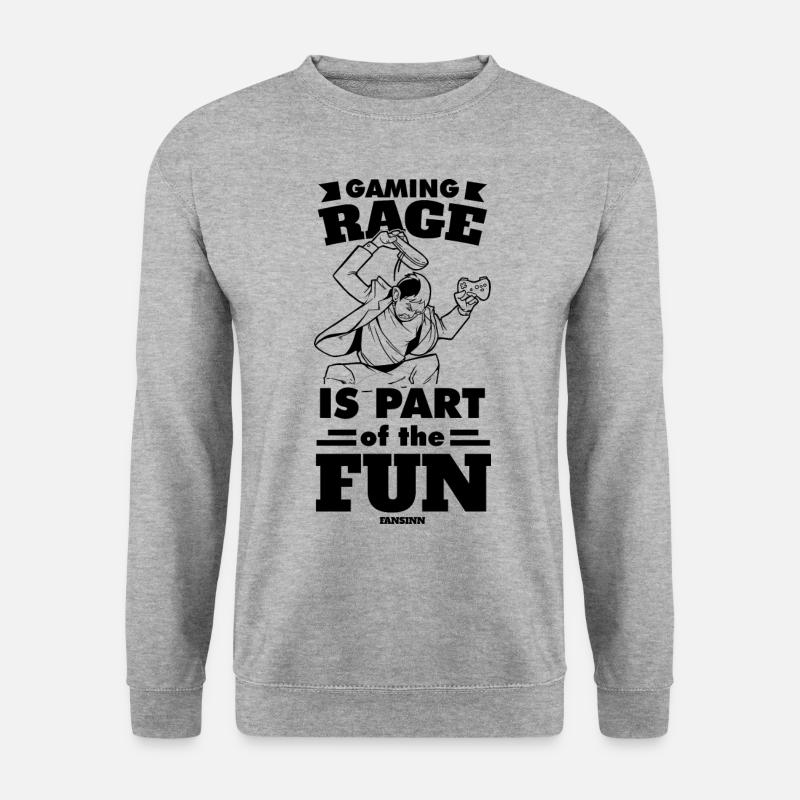 Gaming - Unisex Pullover - Weißgrau meliert