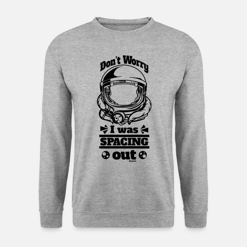 cooler Astronaut - Unisex Pullover - Weißgrau meliert