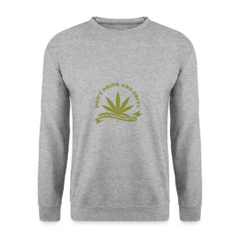 Gras Marihuana Geschenk rauchen illegal Pflanze - Unisex Pullover - Weißgrau meliert - Vorne - Alina (178cm) & Michal (187cm)