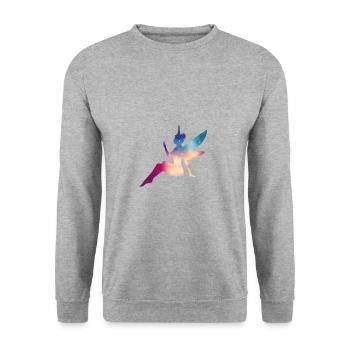 Elfe fée arc en ciel créature mythique coloré magie - Sweat-shirt Unisexe - gris chiné - Devant - Alina (178cm) & Michal (187cm)