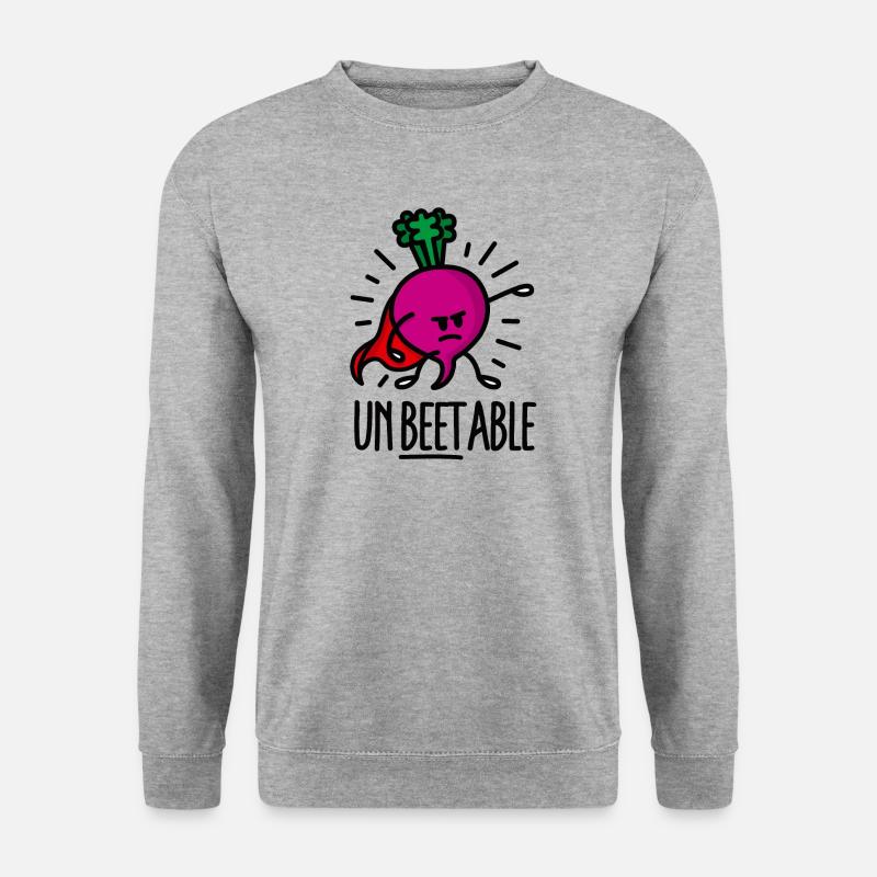 Unbeetable / unbeatable beetroot beet light - Unisex Sweatshirt - salt & pepper