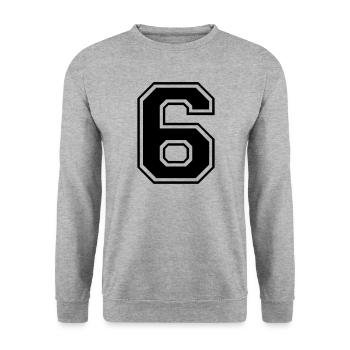 Football de rugby à 6 numéros - Sweat-shirt Unisexe - gris chiné - Devant - Alina (178cm) & Michal (187cm)