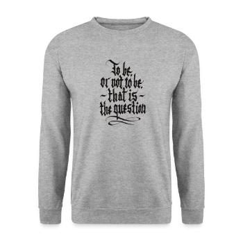 Be careful what you wish for - Unisex Sweatshirt - salt & pepper - Front - Alina (178cm) & Michal (187cm)