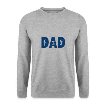 Golf Dad - Unisex Pullover - Weißgrau meliert - Vorne - Alina (178cm) & Michal (187cm)