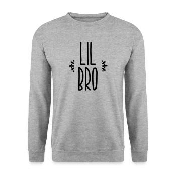 lil bro - Unisex Sweatshirt - salt & pepper - Front - Alina (178cm) & Michal (187cm)