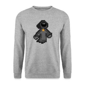 Art Pixel mortel - Sweat-shirt Unisexe - gris chiné - Devant - Alina (178cm) & Michal (187cm)