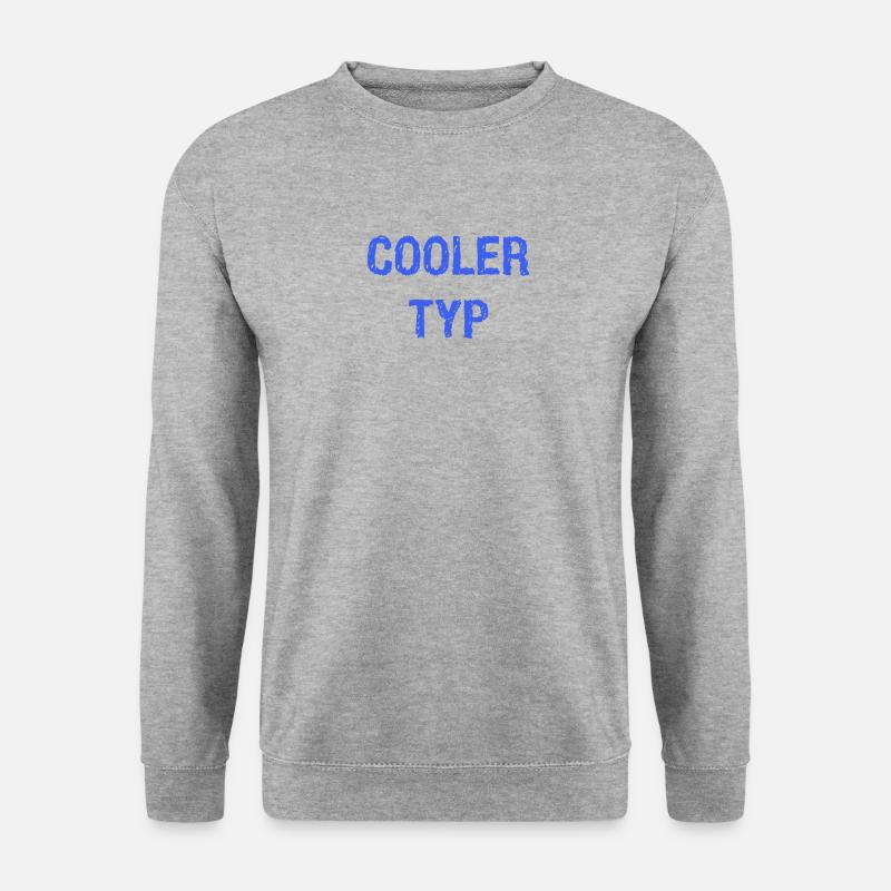 Cooler Typ - Unisex Pullover - Weißgrau meliert