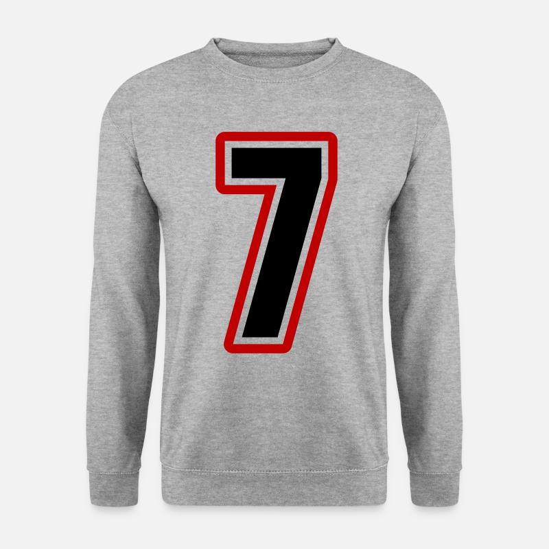 7 Number symbol - Unisex Sweatshirt - salt & pepper
