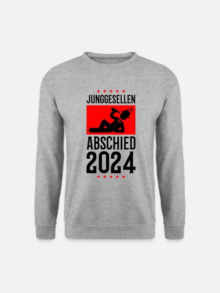 Junggesellenabschied 2024 - Unisex Pullover - Weißgrau meliert