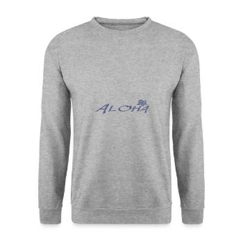 Aloha - Unisex Pullover - Weißgrau meliert - Vorne - Alina (178cm) & Michal (187cm)