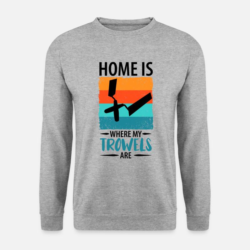 Stuckateur Gipser Stukkateur Verputzer Geschenk - Unisex Pullover - Weißgrau meliert