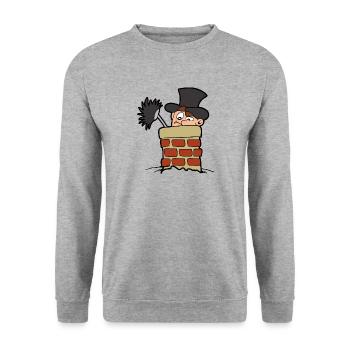 Ramoneurs - Sweat-shirt Unisexe - gris chiné - Devant - Alina (178cm) & Michal (187cm)