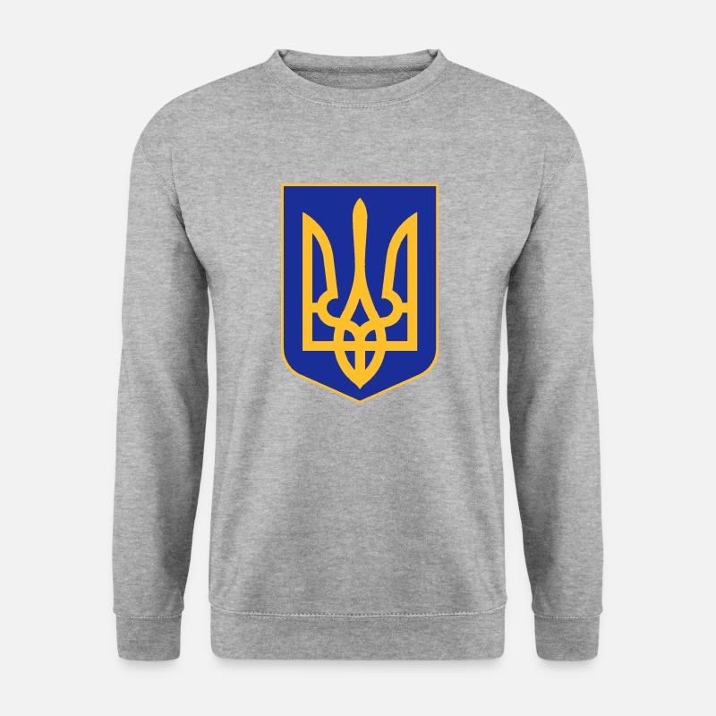 Ukraine - Unisex Pullover - Weißgrau meliert