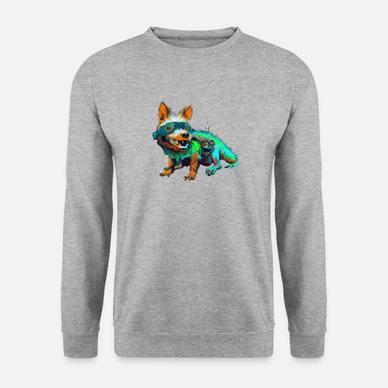 Crocoshire - Unisex Pullover - Weißgrau meliert
