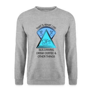 Bus Bus Driver School Bus Bus Driver Coffee - Unisex Sweatshirt - salt & pepper - Front - Alina (178cm) & Michal (187cm)