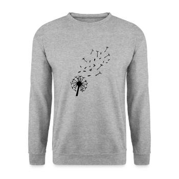 Löwenzahn - Unisex Pullover - Weißgrau meliert - Vorne - Alina (178cm) & Michal (187cm)
