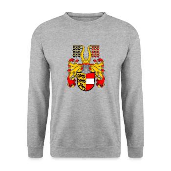 Kärnten Wappen - Unisex Pullover - Weißgrau meliert - Vorne - Alina (178cm) & Michal (187cm)