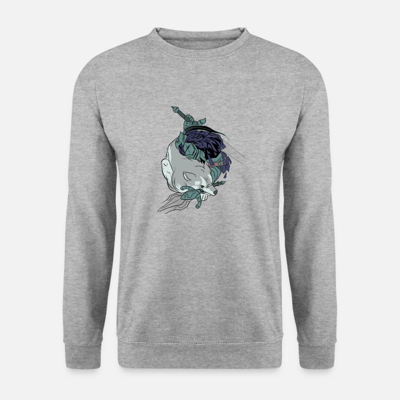 Yin/Yang - Unisex Pullover - Weißgrau meliert