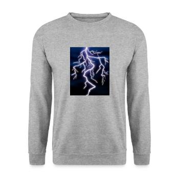 Blitz - Unisex Pullover - Weißgrau meliert - Vorne - Alina (178cm) & Michal (187cm)