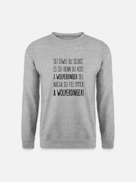 Sei ein Wolperdinger - Unisex Pullover - Weißgrau meliert