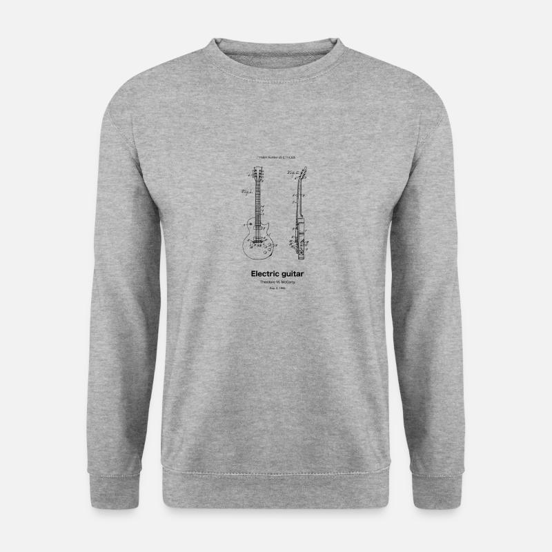 Electric guitar - Unisex Pullover - Weißgrau meliert